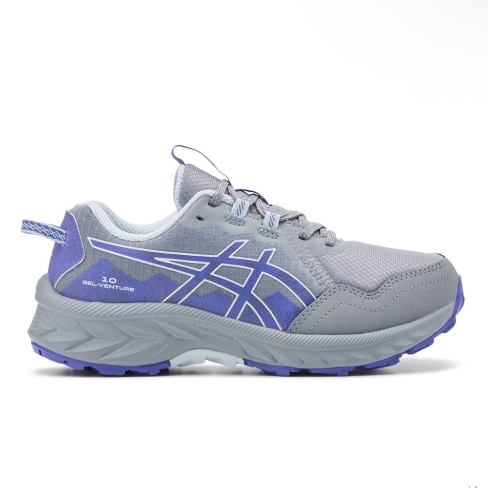 ASICS Women's Gel Venture 10 Trail Shoe - Gray and Lavender - Picture 4 of 9
